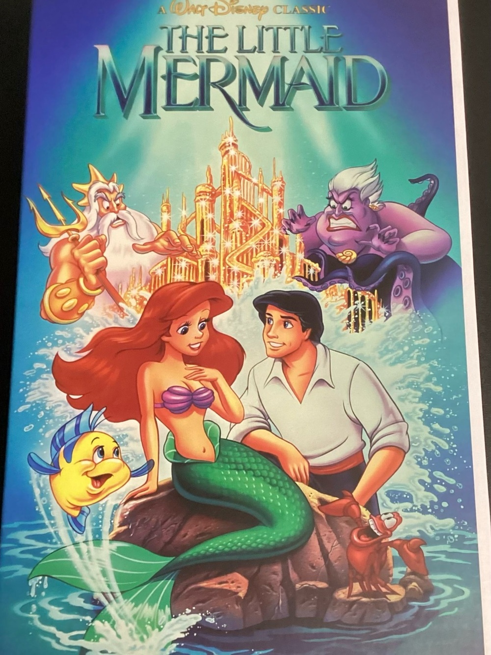 1 Disney VHS Blanket The Little Mermaid
